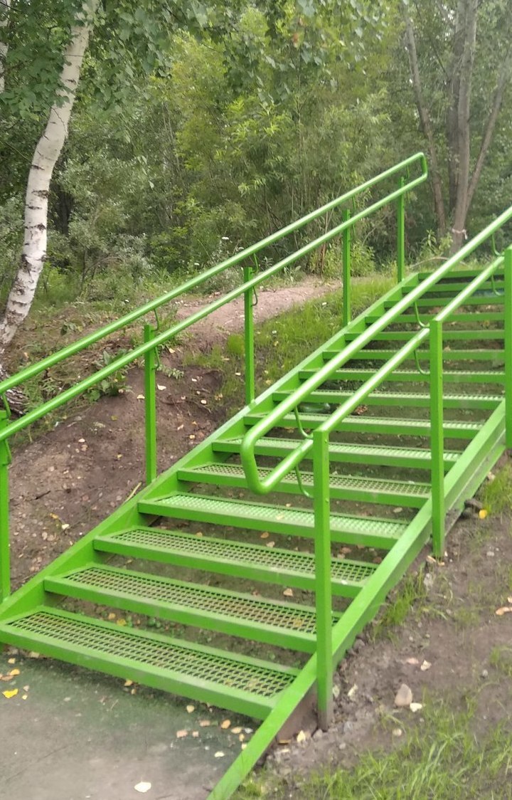 Выполненный заказ — Лестницы и мост с ограждениями между улицами Сибирская и Черноморская, г.Томск, июль 2019